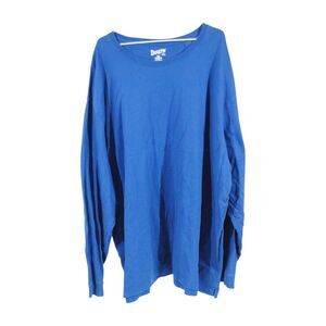 Duluth Mens Shirt Mens 4XL Relaxed Fit Longtail Long Sleeve T-Shirt Blue